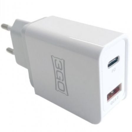 Cargador de Pared 3GO ALMUSBCQC3/ 1xUSB/ 1xUSB Tipo-C/ 18W Cargador de Pared 3GO ALMUSBCQC3/ 1xUSB/ 1xUSB Tipo-C/ 18W