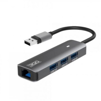 HUB USB 3.0 3GO HUB37PETH2/ 3xUSB/ 1xRJ45/ Gris HUB USB 3.0 3GO HUB37PETH2/ 3xUSB/ 1xRJ45/ Gris