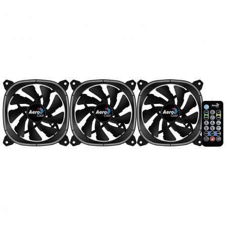 Pack 3 Ventiladores Aerocool Astro 12 Pro/ 12cm + H66F HUB + Mando a Distancia Pack 3 Ventiladores Aerocool Astro 12 Pro/ 12cm + H66F HUB + Mando a Distancia