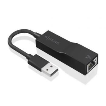 Adaptador USB 3.0 Aisens A106-0766/ USB Macho - RJ45 Hembra/ 15cm/ Negro Adaptador USB 3.0 Aisens A106-0766/ USB Macho - RJ45 Hembra/ 15cm/ Negro