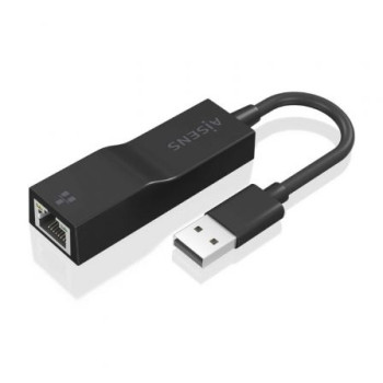 Adaptador USB 3.0 Aisens A106-0766/ USB Macho - RJ45 Hembra/ 15cm/ Negro Adaptador USB 3.0 Aisens A106-0766/ USB Macho - RJ45 Hembra/ 15cm/ Negro