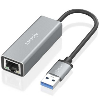 Adaptador USB 3.0 Aisens A106-0897/ USB Macho - RJ45 Hembra/ 15cm/ Gris Adaptador USB 3.0 Aisens A106-0897/ USB Macho - RJ45 Hembra/ 15cm/ Gris
