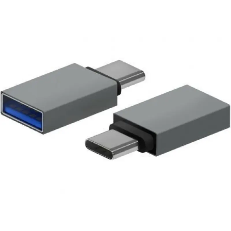 Adaptador USB 3.2 Aisens A108-0718/ USB Hembra - USB Tipo-C Macho/ Gris Adaptador USB 3.2 Aisens A108-0718/ USB Hembra - USB Tipo-C Macho/ Gris