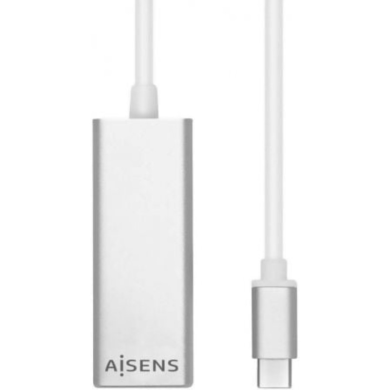 Adaptador USB Tipo-C - RJ45 Aisens A109-0341/ 1000Mbps/ USB Tipo-C Macho - RJ45 Hembra Adaptador USB Tipo-C - RJ45 Aisens A109-0341/ 1000Mbps/ USB Tipo-C Macho - RJ45 Hembra