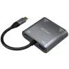 Conversor USB Tipo-C Aisens A109-0625/ 2x HDMI 4K SST MST Hembra - USB Tipo-C Macho - USB Hembra - USB Tipo-C Hembra