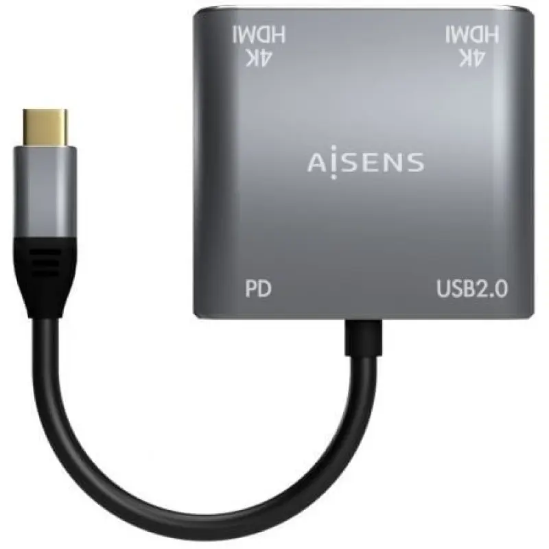 Conversor USB Tipo-C Aisens A109-0625/ 2x HDMI 4K SST MST Hembra - USB Tipo-C Macho - USB Hembra - USB Tipo-C Hembra Conversor USB Tipo-C Aisens A109-0625/ 2x HDMI 4K SST MST Hembra - USB Tipo-C Macho - USB Hembra - USB Tipo-C Hembra