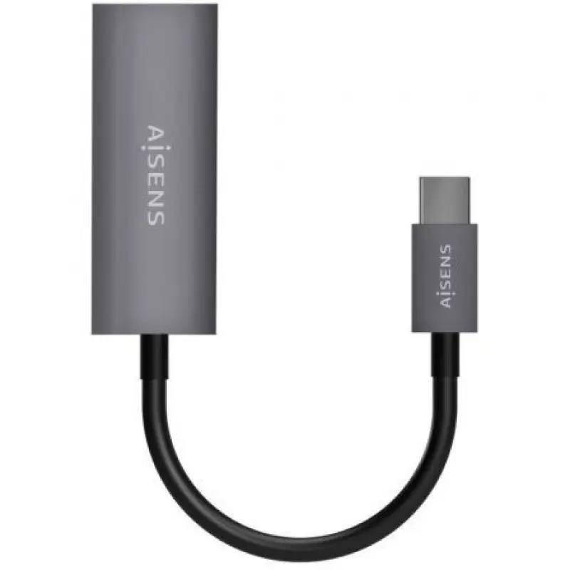 Adaptador USB Tipo-C Aisens A109-0709/ USB Tipo-C Macho - RJ45 Hembra/ 1000Mbps/ 15cm/ Gris Adaptador USB Tipo-C Aisens A109-0709/ USB Tipo-C Macho - RJ45 Hembra/ 1000Mbps/ 15cm/ Gris