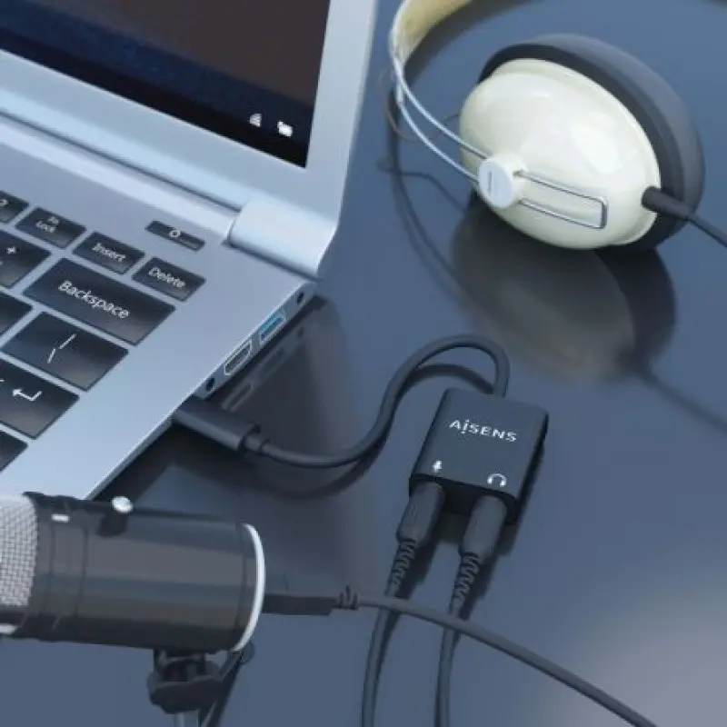 Tarjeta de Sonido Aisens A109-0767/ USB-C Macho - 2xJack 3.5 Hembra Tarjeta de Sonido Aisens A109-0767/ USB-C Macho - 2xJack 3.5 Hembra