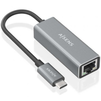 Adaptador USB 3.0 Aisens A109-0898/ USB Tipo-C Macho - RJ45 Hembra/ 15cm/ Gris Adaptador USB 3.0 Aisens A109-0898/ USB Tipo-C Macho - RJ45 Hembra/ 15cm/ Gris