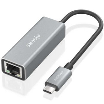 Adaptador USB 3.0 Aisens A109-0898/ USB Tipo-C Macho - RJ45 Hembra/ 15cm/ Gris Adaptador USB 3.0 Aisens A109-0898/ USB Tipo-C Macho - RJ45 Hembra/ 15cm/ Gris