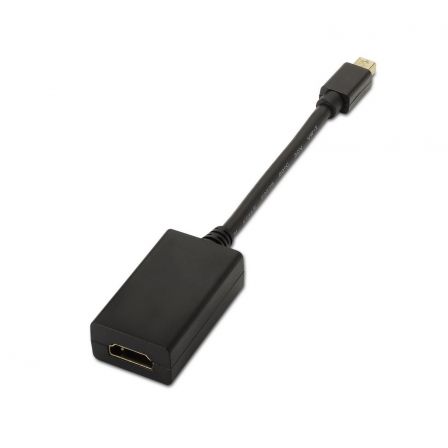 Cable Conversor Aisens A125-0137/ Mini DisplayPort Macho - HDMI Hembra/ 15cm/ Negro Cable Conversor Aisens A125-0137/ Mini DisplayPort Macho - HDMI Hembra/ 15cm/ Negro