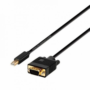 Cable Conversor Aisens A125-0362/ Mini DP Macho - VGA Macho/ 2m/ Negro Cable Conversor Aisens A125-0362/ Mini DP Macho - VGA Macho/ 2m/ Negro