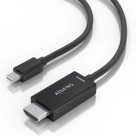 Cable Conversor Aisens A125-0885/ Mini DisplayPort Macho - HDMI Macho/ 60cm/ Negro Cable Conversor Aisens A125-0885/ Mini DisplayPort Macho - HDMI Macho/ 60cm/ Negro