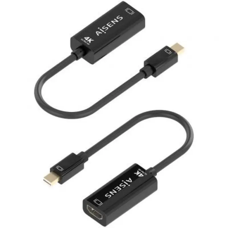 Cable Conversor Aisens A125-0904/ Mini DisplayPort Macho - HDMI Hembra/ 15cm/ Negro Cable Conversor Aisens A125-0904/ Mini DisplayPort Macho - HDMI Hembra/ 15cm/ Negro