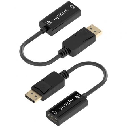 Cable Conversor Aisens A125-0905/ DisplayPort Macho - HDMI Hembra/ 15cm/ Negro Cable Conversor Aisens A125-0905/ DisplayPort Macho - HDMI Hembra/ 15cm/ Negro