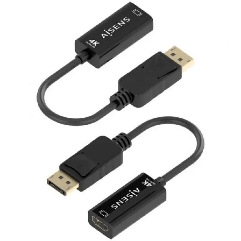 Cable Conversor Aisens A125-0905/ DisplayPort Macho - HDMI Hembra/ 15cm/ Negro Cable Conversor Aisens A125-0905/ DisplayPort Macho - HDMI Hembra/ 15cm/ Negro