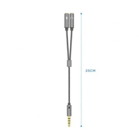 Cable Estéreo Aisens A128-0415/ Jack 3.5 Macho - 2x Jack 3.5 Hembra/ 25cm/ Gris Cable Estéreo Aisens A128-0415/ Jack 3.5 Macho - 2x Jack 3.5 Hembra/ 25cm/ Gris