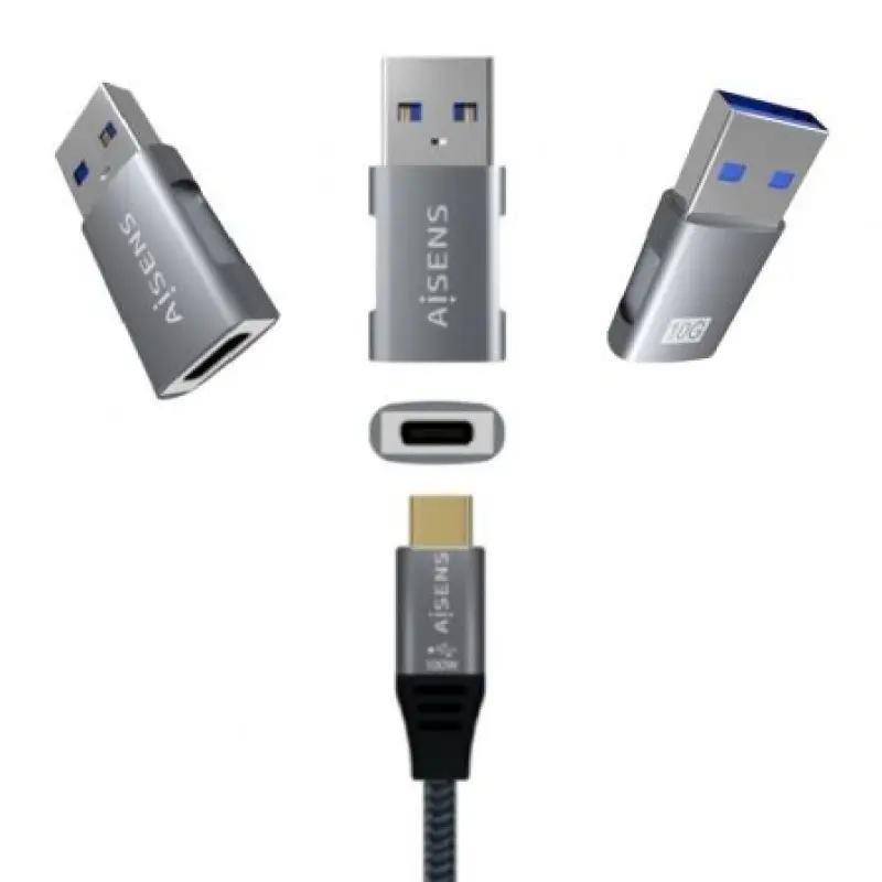 Adaptador USB 3.2 GEN2 Aisens A108-0655/ USB Tipo-C Hembra - USB Macho Adaptador USB 3.2 GEN2 Aisens A108-0655/ USB Tipo-C Hembra - USB Macho