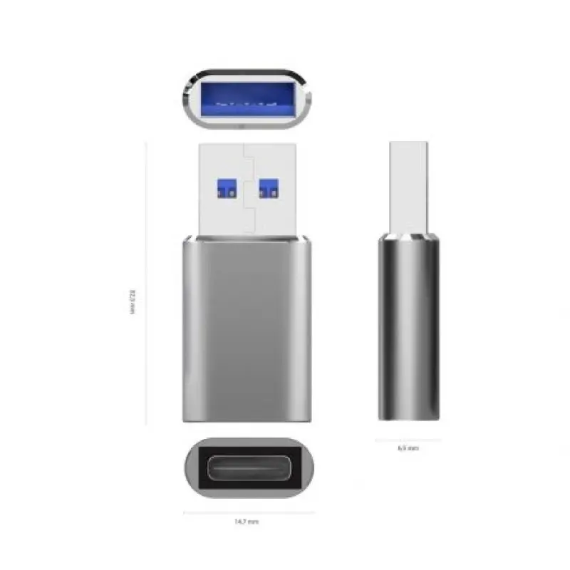 Adaptador USB 3.2 GEN2 Aisens A108-0677/ USB Tipo-C Hembra - USB Macho Adaptador USB 3.2 GEN2 Aisens A108-0677/ USB Tipo-C Hembra - USB Macho