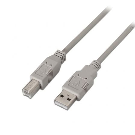 Cable USB 2.0 Impresora Aisens A101-0004/ USB Tipo-B Macho - USB Macho/ Hasta 2.5W/ 60Mbps/ 4.5m/ Beige Cable USB 2.0 Impresora Aisens A101-0004/ USB Tipo-B Macho - USB Macho/ Hasta 2.5W/ 60Mbps/ 4.5m/ Beige