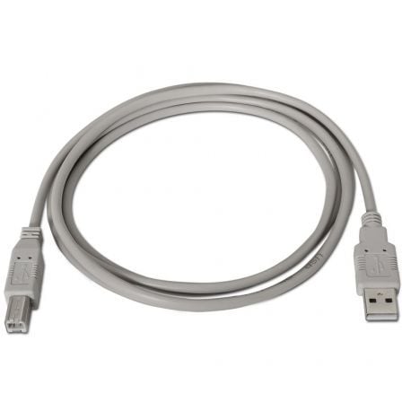 Cable USB 2.0 Impresora Aisens A101-0004/ USB Tipo-B Macho - USB Macho/ Hasta 2.5W/ 60Mbps/ 4.5m/ Beige Cable USB 2.0 Impresora Aisens A101-0004/ USB Tipo-B Macho - USB Macho/ Hasta 2.5W/ 60Mbps/ 4.5m/ Beige