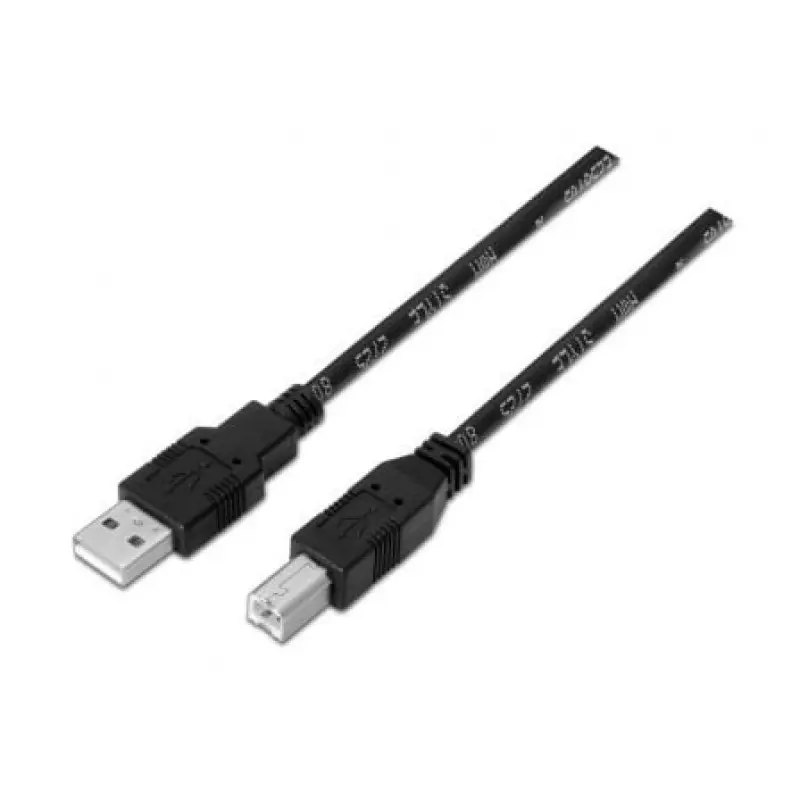 Cable USB 2.0 Impresora Aisens A101-0005/ USB Tipo-B Macho - USB Macho/ Hasta 2.5W/ 60Mbps/ 1m/ Negro Cable USB 2.0 Impresora Aisens A101-0005/ USB Tipo-B Macho - USB Macho/ Hasta 2.5W/ 60Mbps/ 1m/ Negro