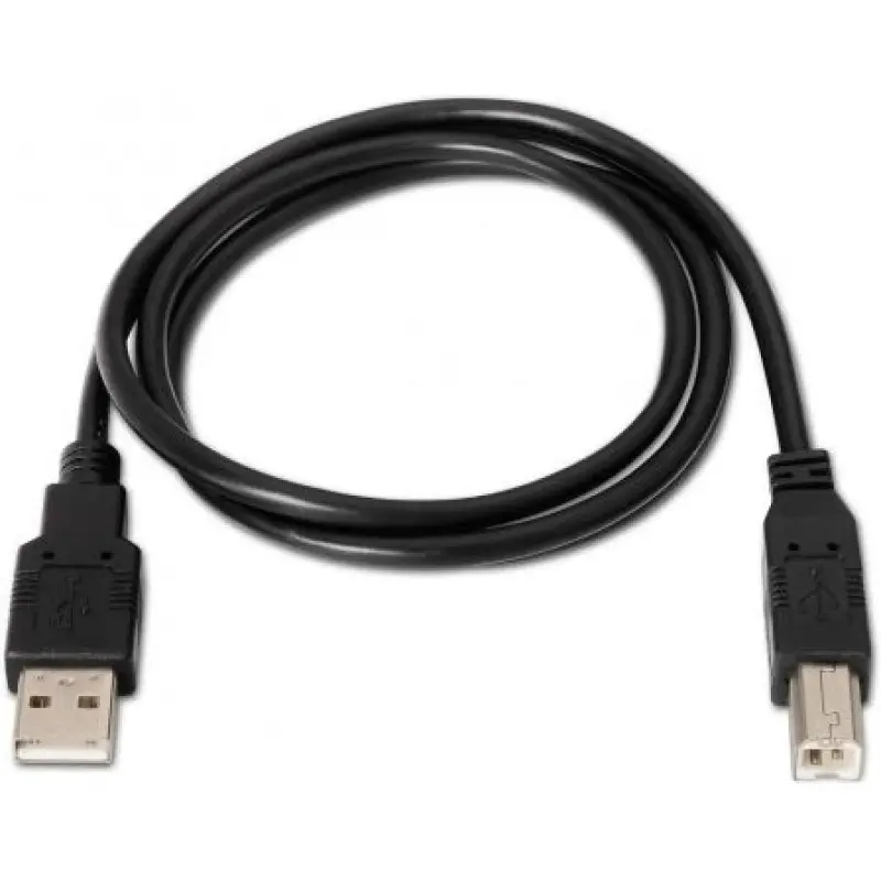 Cable USB 2.0 Impresora Aisens A101-0005/ USB Tipo-B Macho - USB Macho/ Hasta 2.5W/ 60Mbps/ 1m/ Negro Cable USB 2.0 Impresora Aisens A101-0005/ USB Tipo-B Macho - USB Macho/ Hasta 2.5W/ 60Mbps/ 1m/ Negro
