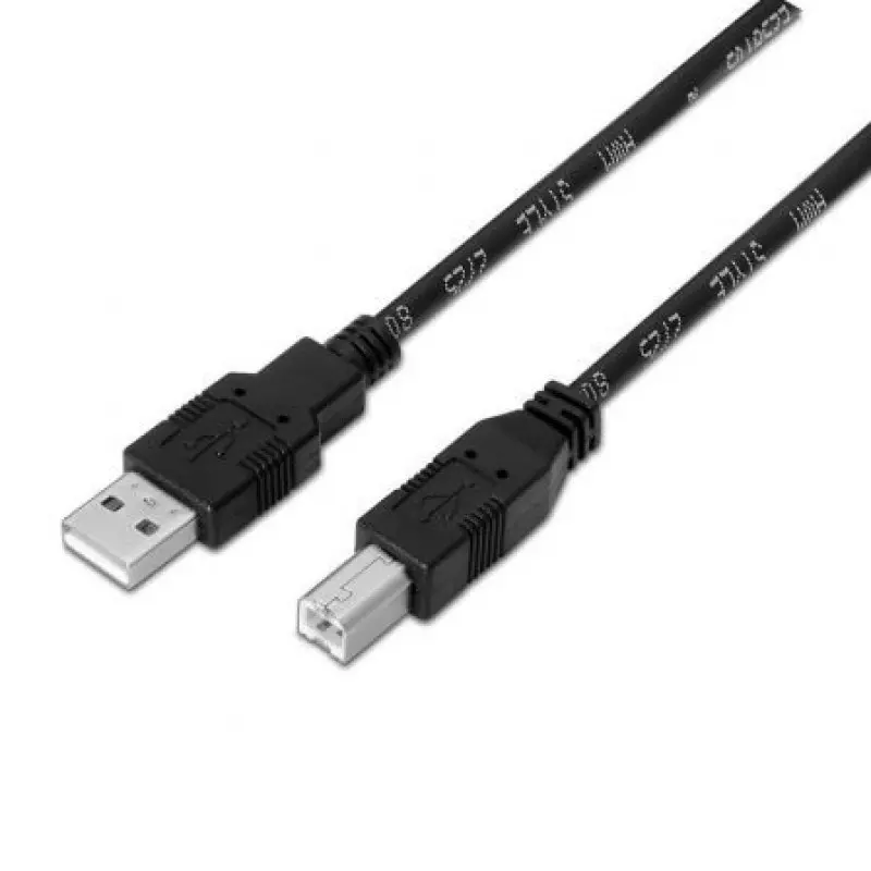 Cable USB 2.0 Impresora Aisens A101-0007/ USB Tipo-B Macho - USB Macho/ Hasta 2.5W/ 60Mbps/ 3m/ Negro Cable USB 2.0 Impresora Aisens A101-0007/ USB Tipo-B Macho - USB Macho/ Hasta 2.5W/ 60Mbps/ 3m/ Negro