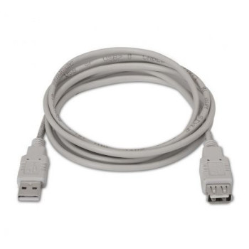 Cable Alargador USB 2.0 Aisens A101-0014/ USB Macho - USB Hembra/ Hasta 2.5W/ 60Mbps/ 3m/ Beige Cable Alargador USB 2.0 Aisens A101-0014/ USB Macho - USB Hembra/ Hasta 2.5W/ 60Mbps/ 3m/ Beige