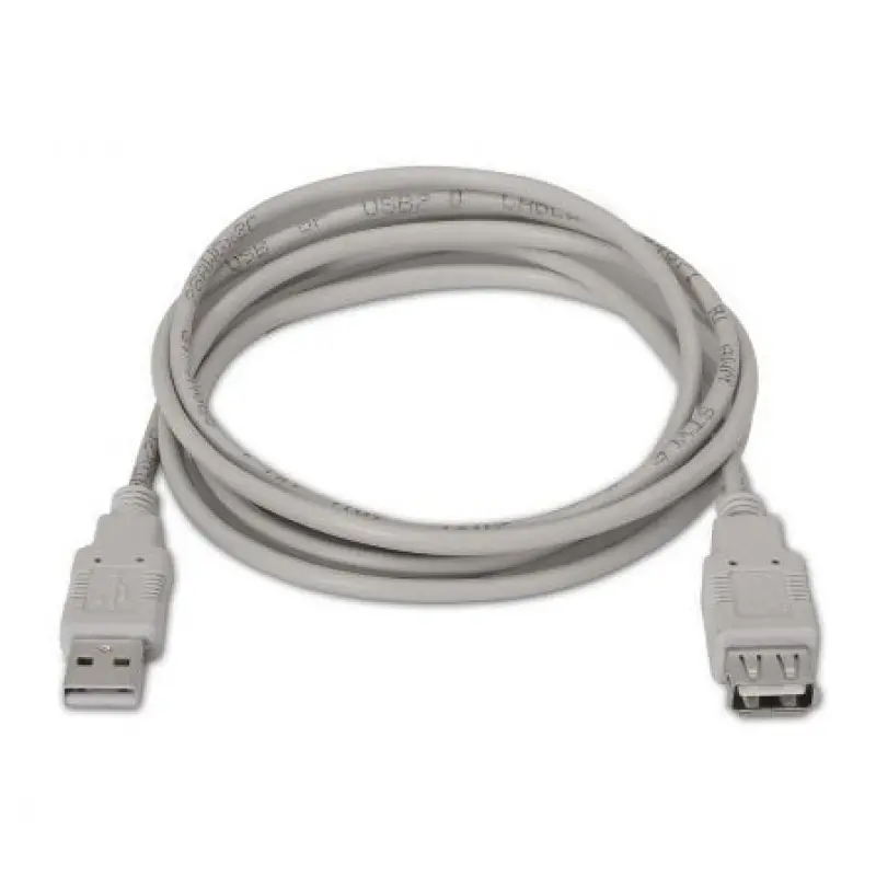 Cable Alargador USB 2.0 Aisens A101-0014/ USB Macho - USB Hembra/ Hasta 2.5W/ 60Mbps/ 3m/ Beige Cable Alargador USB 2.0 Aisens A101-0014/ USB Macho - USB Hembra/ Hasta 2.5W/ 60Mbps/ 3m/ Beige