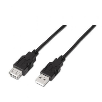 Cable Alargador USB 2.0 Aisens A101-0015/ USB Macho - USB Hembra/ Hasta 2.5W/ 60Mbps/ 1m/ Negro Cable Alargador USB 2.0 Aisens A101-0015/ USB Macho - USB Hembra/ Hasta 2.5W/ 60Mbps/ 1m/ Negro