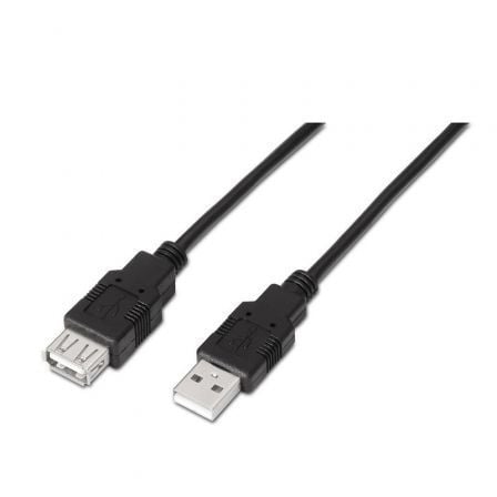Cable Alargador USB 2.0 Aisens A101-0015/ USB Macho - USB Hembra/ Hasta 2.5W/ 60Mbps/ 1m/ Negro Cable Alargador USB 2.0 Aisens A101-0015/ USB Macho - USB Hembra/ Hasta 2.5W/ 60Mbps/ 1m/ Negro