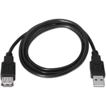 Cable Alargador USB 2.0 Aisens A101-0015/ USB Macho - USB Hembra/ Hasta 2.5W/ 60Mbps/ 1m/ Negro Cable Alargador USB 2.0 Aisens A101-0015/ USB Macho - USB Hembra/ Hasta 2.5W/ 60Mbps/ 1m/ Negro