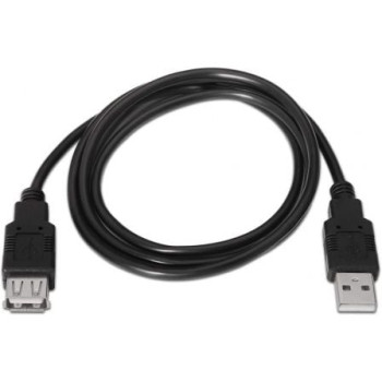 Cable Alargador USB 2.0 Aisens A101-0016/ USB Macho - USB Hembra/ Hasta 2.5W/ 60Mbps/ 1.8m/ Negro Cable Alargador USB 2.0 Aisens A101-0016/ USB Macho - USB Hembra/ Hasta 2.5W/ 60Mbps/ 1.8m/ Negro