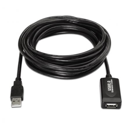 Cable Alargador USB 2.0 Aisens A101-0018/ USB Macho - USB Hembra/ Hasta 2.5W/ 60Mbps/ 5m/ Negro Cable Alargador USB 2.0 Aisens A101-0018/ USB Macho - USB Hembra/ Hasta 2.5W/ 60Mbps/ 5m/ Negro