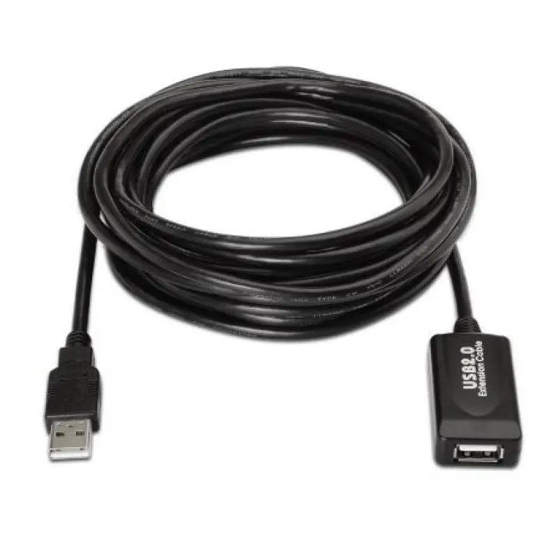 Cable Alargador USB 2.0 Aisens A101-0018/ USB Macho - USB Hembra/ Hasta 2.5W/ 60Mbps/ 5m/ Negro Cable Alargador USB 2.0 Aisens A101-0018/ USB Macho - USB Hembra/ Hasta 2.5W/ 60Mbps/ 5m/ Negro