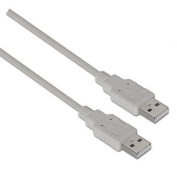 Cable USB 2.0  Aisens A101-0021/ USB Macho - USB Macho/ Hasta 2.5W/ 60Mbps/ 1m/ Beige Cable USB 2.0  Aisens A101-0021/ USB Macho - USB Macho/ Hasta 2.5W/ 60Mbps/ 1m/ Beige