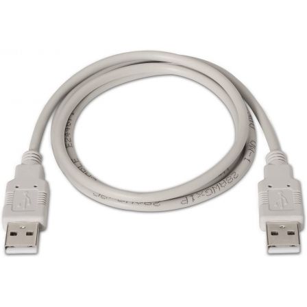 Cable USB 2.0 Aisens A101-0021/ USB Macho - USB Macho/ Hasta 2.5W/ 60Mbps/ 1m/ Beige Cable USB 2.0 Aisens A101-0021/ USB Macho - USB Macho/ Hasta 2.5W/ 60Mbps/ 1m/ Beige
