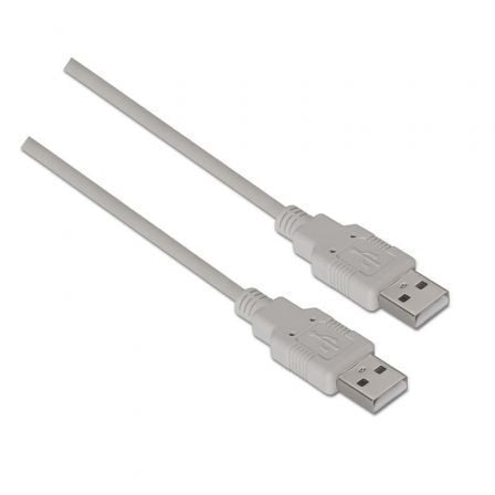 Cable USB 2.0 Aisens A101-0022/ USB Macho - USB Macho/ Hasta 2.5W/ 60Mbps/ 2m/ Beige Cable USB 2.0 Aisens A101-0022/ USB Macho - USB Macho/ Hasta 2.5W/ 60Mbps/ 2m/ Beige
