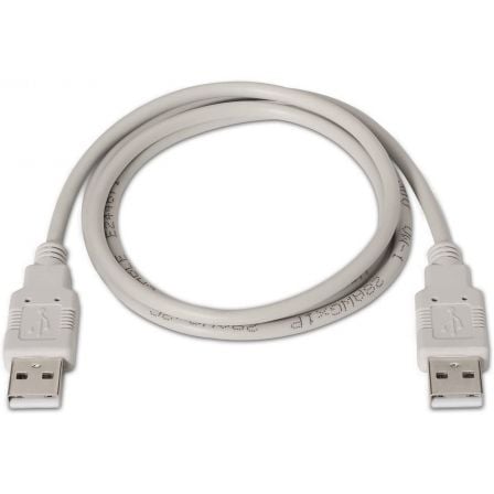 Cable USB 2.0 Aisens A101-0022/ USB Macho - USB Macho/ Hasta 2.5W/ 60Mbps/ 2m/ Beige Cable USB 2.0 Aisens A101-0022/ USB Macho - USB Macho/ Hasta 2.5W/ 60Mbps/ 2m/ Beige