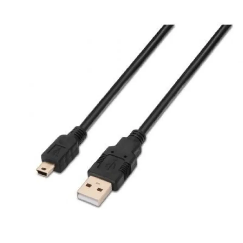 Cable USB 2.0 Aisens A101-0023/ USB Macho - USB Mini Macho/ Hasta 2.5W/ 60Mbps/ 50cm/ Negro Cable USB 2.0 Aisens A101-0023/ USB Macho - USB Mini Macho/ Hasta 2.5W/ 60Mbps/ 50cm/ Negro