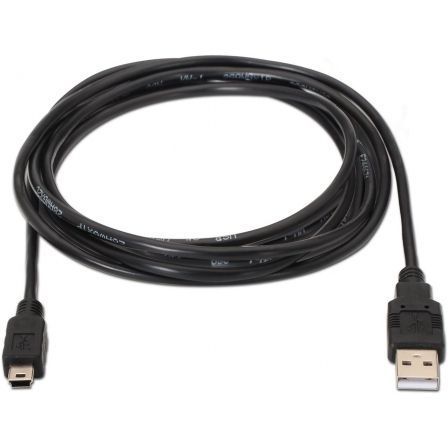 Cable USB 2.0 Aisens A101-0024/ USB Macho - MiniUSB Macho/ Hasta 2.5W/ 60Mbps/ 1m/ Negro Cable USB 2.0 Aisens A101-0024/ USB Macho - MiniUSB Macho/ Hasta 2.5W/ 60Mbps/ 1m/ Negro