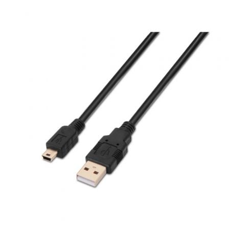 Cable USB 2.0 Aisens A101-0025/ USB Macho - USB Mini/ Hasta 2.5W/ 60Mbps/ 1.8m/ Negro Cable USB 2.0 Aisens A101-0025/ USB Macho - USB Mini/ Hasta 2.5W/ 60Mbps/ 1.8m/ Negro