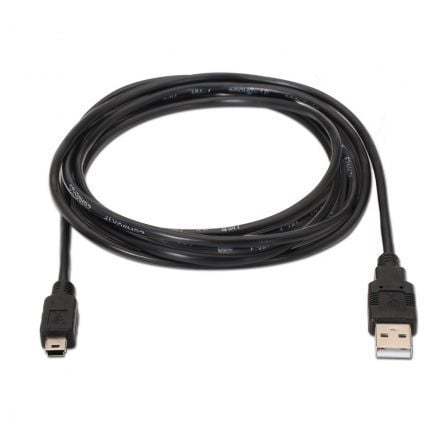 Cable USB 2.0 Aisens A101-0025/ USB Macho - USB Mini/ Hasta 2.5W/ 60Mbps/ 1.8m/ Negro Cable USB 2.0 Aisens A101-0025/ USB Macho - USB Mini/ Hasta 2.5W/ 60Mbps/ 1.8m/ Negro