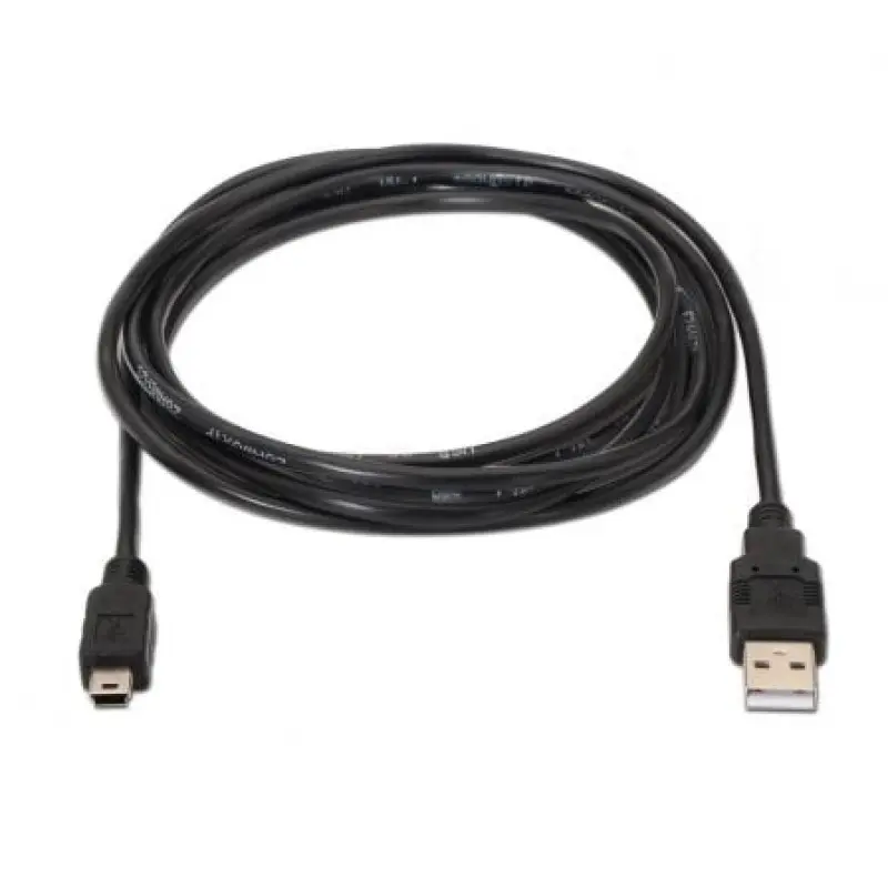 Cable USB 2.0 Aisens A101-0026/ USB Macho - MiniUSB Macho/ Hasta 2.5W/ 60Mbps/ 3m/ Negro Cable USB 2.0 Aisens A101-0026/ USB Macho - MiniUSB Macho/ Hasta 2.5W/ 60Mbps/ 3m/ Negro