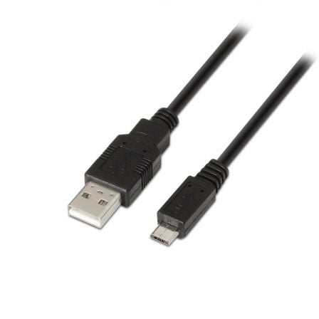 Cable USB 2.0 Aisens A101-0029/ USB Macho - MicroUSB Macho/ Hasta 2.5W/ 60Mbps/ 3m/ Negro Cable USB 2.0 Aisens A101-0029/ USB Macho - MicroUSB Macho/ Hasta 2.5W/ 60Mbps/ 3m/ Negro