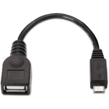 Cable USB 2.0 Aisens A101-0031/ MicroUSB Macho - USB Hembra/ Hasta 2.5W/ 60Mbps/ 15cm/ Negro Cable USB 2.0 Aisens A101-0031/ MicroUSB Macho - USB Hembra/ Hasta 2.5W/ 60Mbps/ 15cm/ Negro