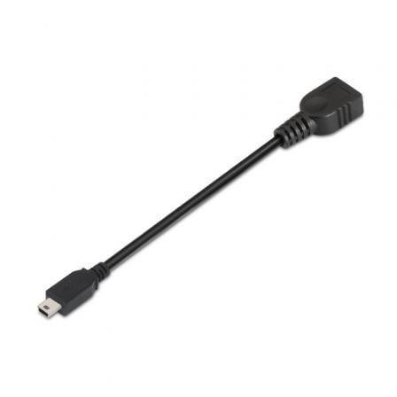 Cable USB 2.0 Aisens A101-0033/ MiniUSB Macho - USB Hembra/ Hasta 2.5W/ 60Mbps/ 15cm/ Negro Cable USB 2.0 Aisens A101-0033/ MiniUSB Macho - USB Hembra/ Hasta 2.5W/ 60Mbps/ 15cm/ Negro