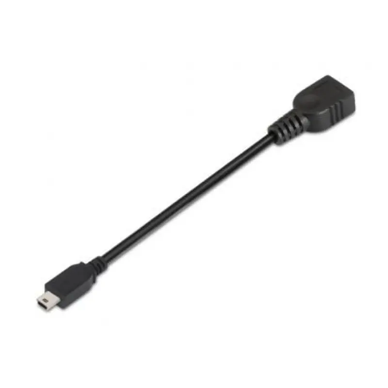 Cable USB 2.0 Aisens A101-0033/ MiniUSB Macho - USB Hembra/ Hasta 2.5W/ 60Mbps/ 15cm/ Negro Cable USB 2.0 Aisens A101-0033/ MiniUSB Macho - USB Hembra/ Hasta 2.5W/ 60Mbps/ 15cm/ Negro