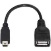 Cable USB 2.0 Aisens A101-0033/ MiniUSB Macho - USB Hembra/ Hasta 2.5W/ 60Mbps/ 15cm/ Negro Cable USB 2.0 Aisens A101-0033/ MiniUSB Macho - USB Hembra/ Hasta 2.5W/ 60Mbps/ 15cm/ Negro